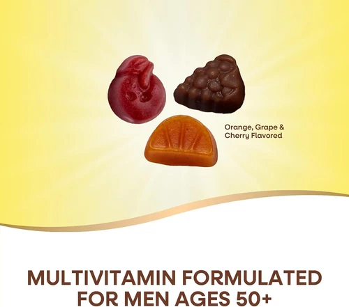 Nature’s Way Alive! Multivitamínico gomoso premium 50+ para hombre, apoya la salud... Foto 2 de 4