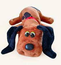 Pound Puppies Brown Plush Dog w/ Red Collar 2022 61067 18 18" Long / D