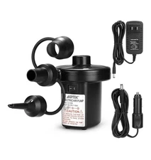AGPTEK Electric Air Pump,Portable Air Pump with 3 Nozzles