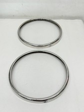 1933 1934 Ford Headlamp Rims Pair - Set 3- Vintage Headlight Trim Rings Bezels