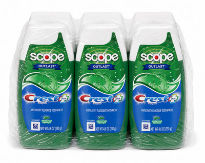 6 PACK Crest Complete Whitening Plus Scope Toothpaste, Minty Liquid Gel 4.6oz