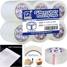 Heavy Duty Packing Tape 18 Rolls 1080Y Clear 2.8 Mil 60 Yards Shipping Refill