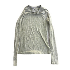 FIGS Salta Seamless Womens XS Performance Underscrub Long Sleeve Top Shirt Green