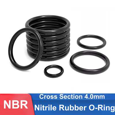 Metric Nitrile (NBR) Rubber O-Rings 4.0mm Cross Section 12mm - 100mm OD