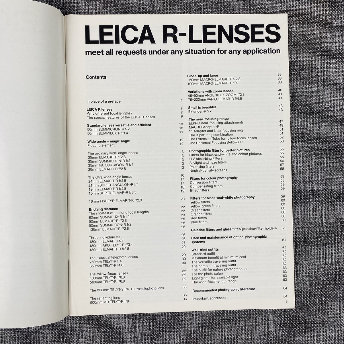Brochure Publicitaire Leitz Leica Telyt - 8 Pages - État Neuf - Vintage