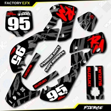 Black & Red Fierce Graphics Sticker Kit fits Suzuki RM65 RM 65 01-22 Decals
