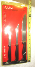 3 piece Tramontina Knife Set,paring,utility,kitchen,new in pack,VTG Pulsar