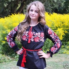 Ukrainian embroidered traditional shirt for ladies, blouse, sorochka vyshyvanka.