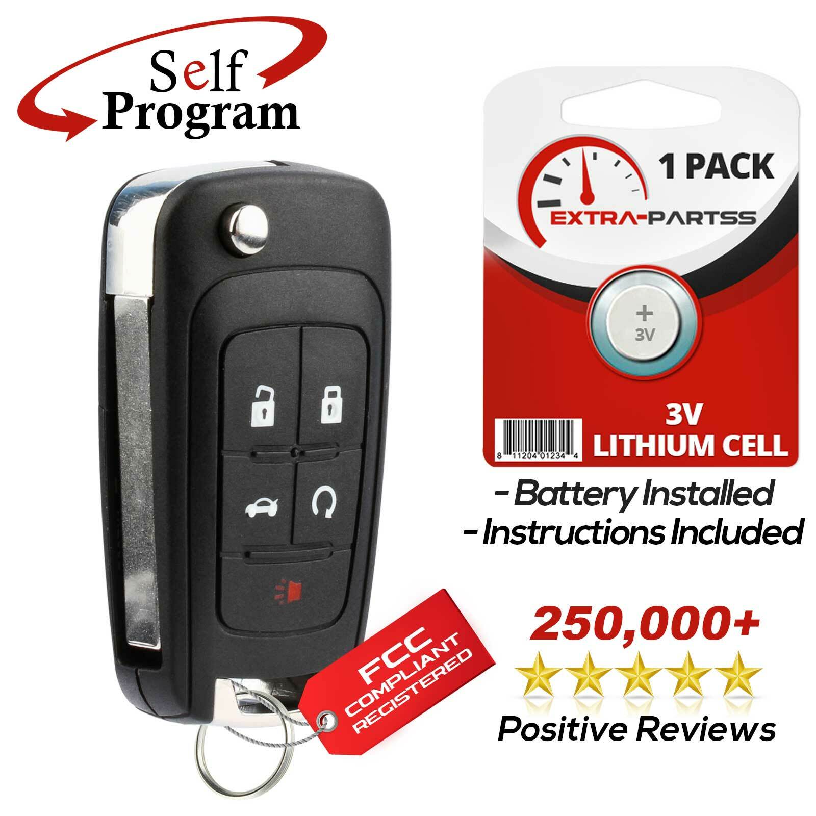 For 2012 2013 2014 2015 2016 2017 Buick Verano Keyless Entry Remote Key Fob