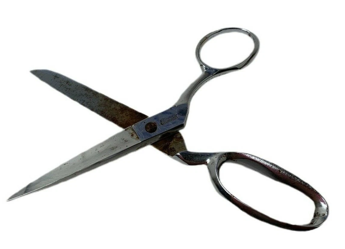 Vintage Metal Scissors 6 inches Tips Removed Black