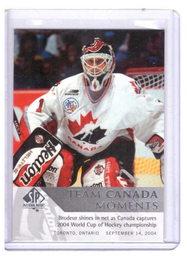Martin Brodeur 2012-13 SP Authentic Team Canada Moments Base Card #202