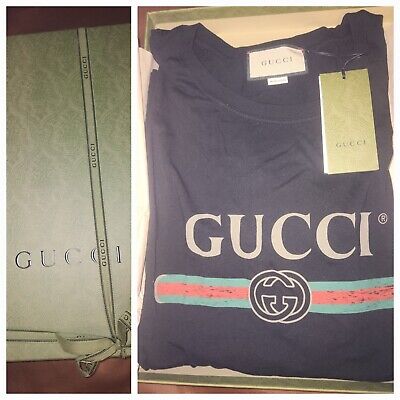 Oversize washed T-shirt with Gucci logo