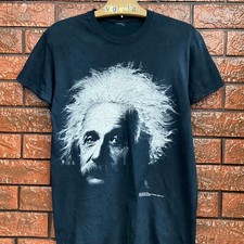 Vintage 00s Albert Einstein Legendary Scientist Photoprint Graphic T Shirt / Sci