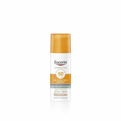 Eucerin Sun Oil Control getönte Gel-Creme LSF50 + dark medium 50ml