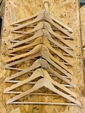 10 Wooden Coat Hangers Adults Clothing Clothes Wood
