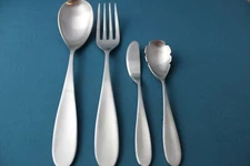 4pc Serving Tablespoon Fork Sugar Robert Welch DETA Satin 18/10 China Veevers