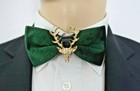 NEU - Herren Weihnachtsfliege- samtgrün mit Hirschgeweih - Anstecker - X-Mas TOP