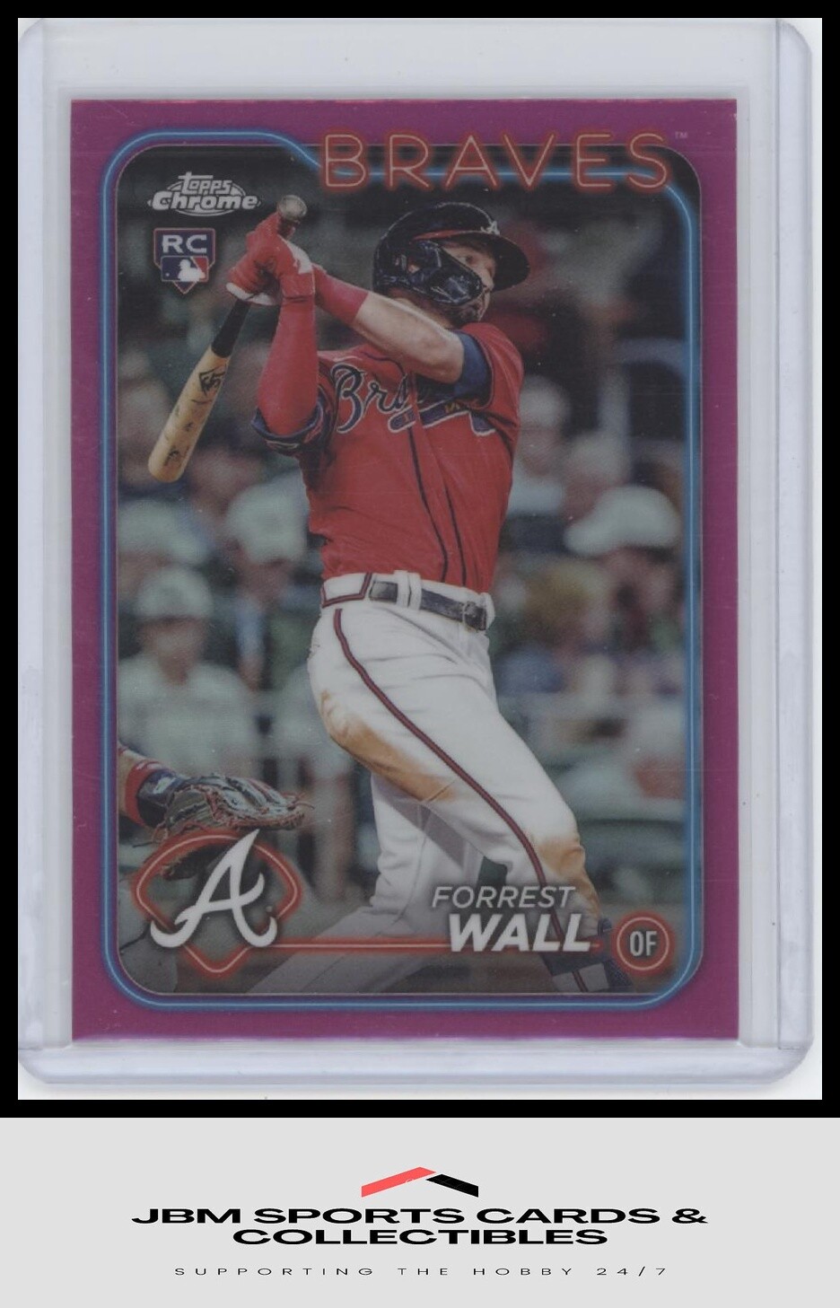 2024 Topps Chrome #176 Forrest Wall Pink Refractors