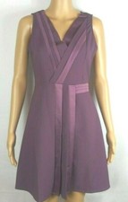 Doe & Rae Dress Women's Size Small V- Neck Sleeveless Plum 100% Polyester NWT   