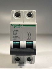 ONE (1) SCHNEIDER ELECTRIC C60N D2A 2-Pole Circuit Breaker 2A 415V 10KA (USED)