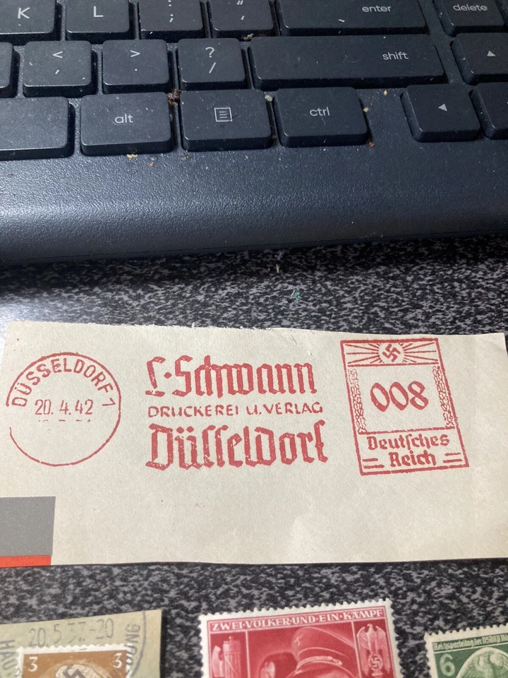 20 VINTAGE WORLD WAR II GERMAN POSTAGE VARIETY OF STAMPS, HITLER, MUSSOLINI, ETC - Image 3 of 4