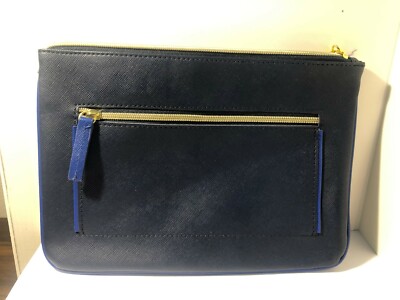 Navy Blue Large Travel Makeup Case Estee Lauder Cosmetic Bag Clutch