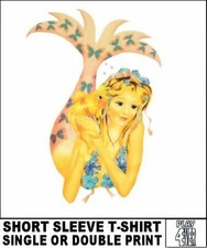 CUTE LITTLE PRETTY MERMAID PIRATE TREASURE SHIP WRECK CARIBBEAN T-SHIRT WS204