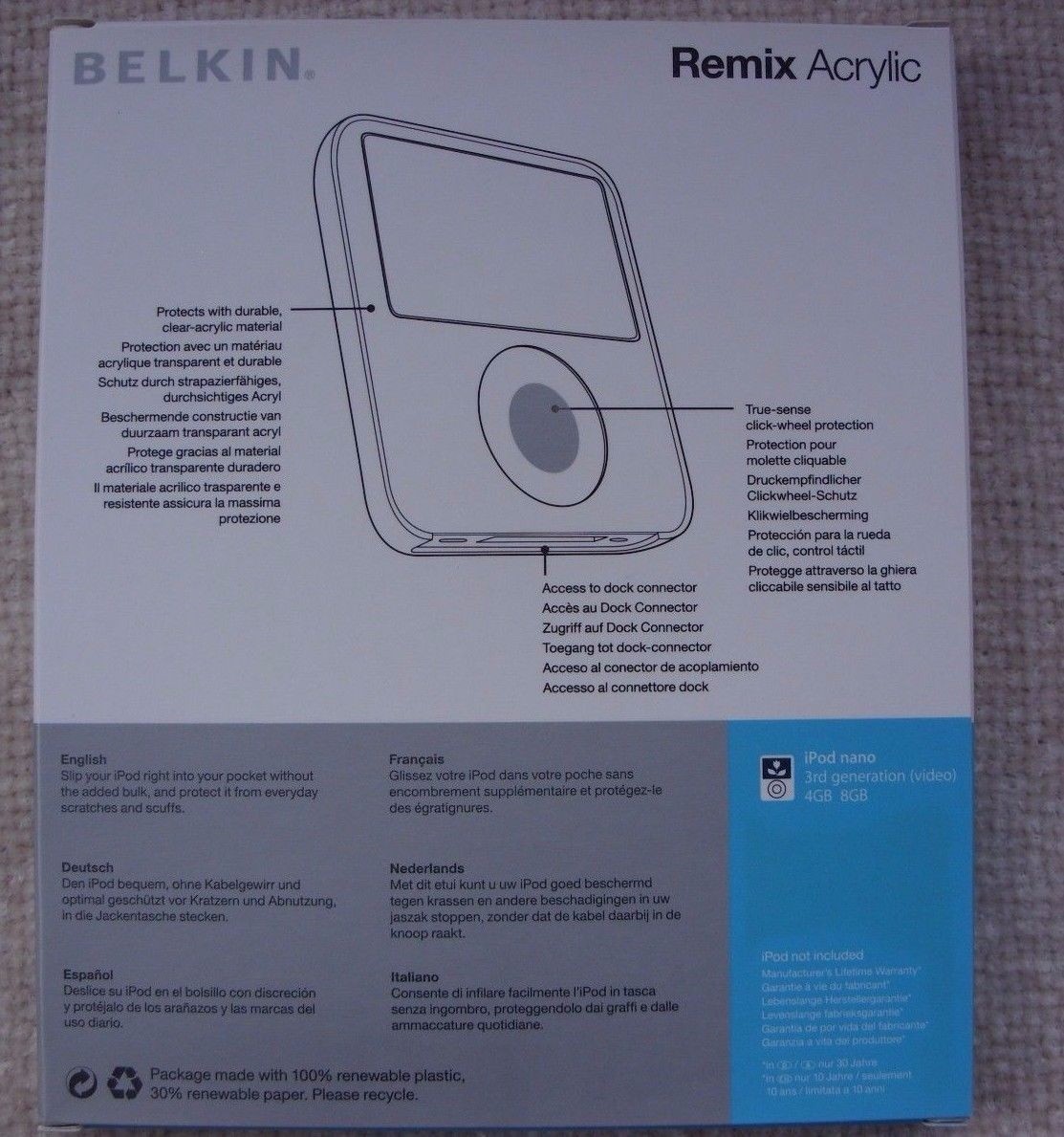 Belkin Apple iPod Nano 3rd Generation 4gb 8gb Girls Pink Case (ex-argos)  for sale online | eBay