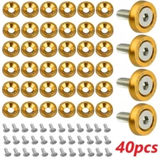 40pcs Gold Billet Aluminum Fender Bumper Washer Bolt Engine Bay Dress Up Kit