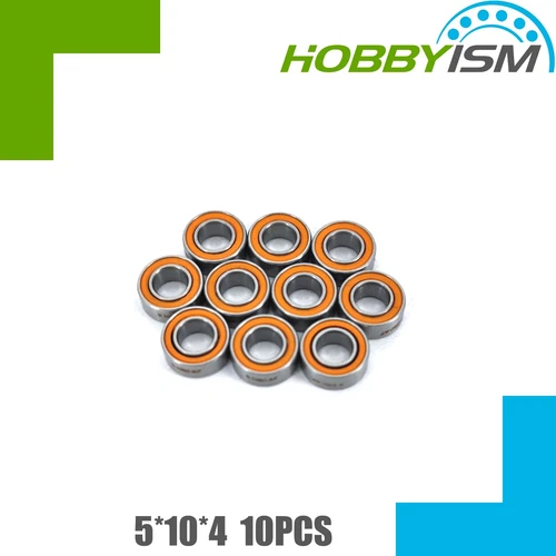 10pcs 5x10x4 Hybrid Ceramic Stainless Bearing Oiled S105C 2OS A7