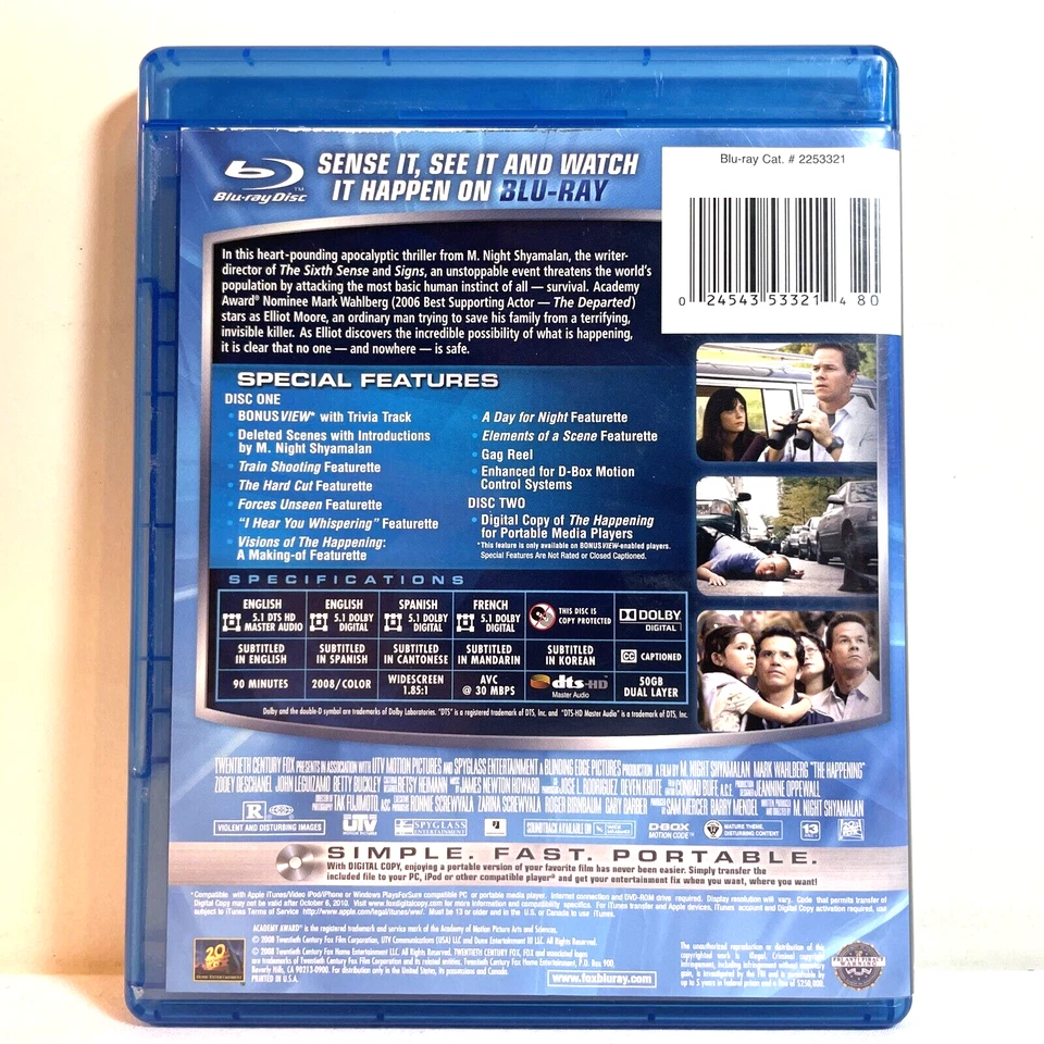 4 APOCALYPTIC MOVIES (Blu-Ray Lot) Action Drama Sci-Fi Zombies Aliens Robots - Image 3 of 4