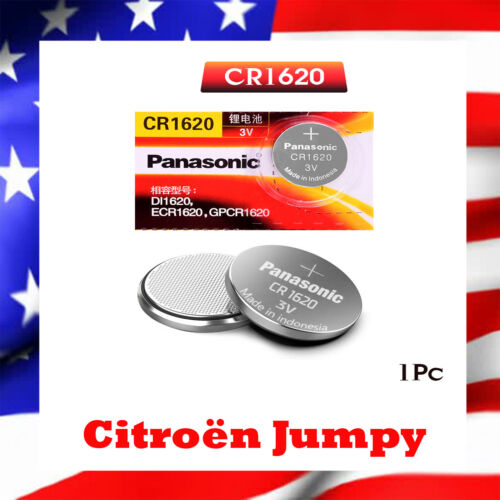 Pile CR1620 Panasonic pour Coque Boitier Clé Plip Télécommande Citroen Jumpy - Afbeelding 1 van 1