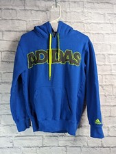 Adidas Youth Boy's Blue Logo Hoodie Sweatshirt Small