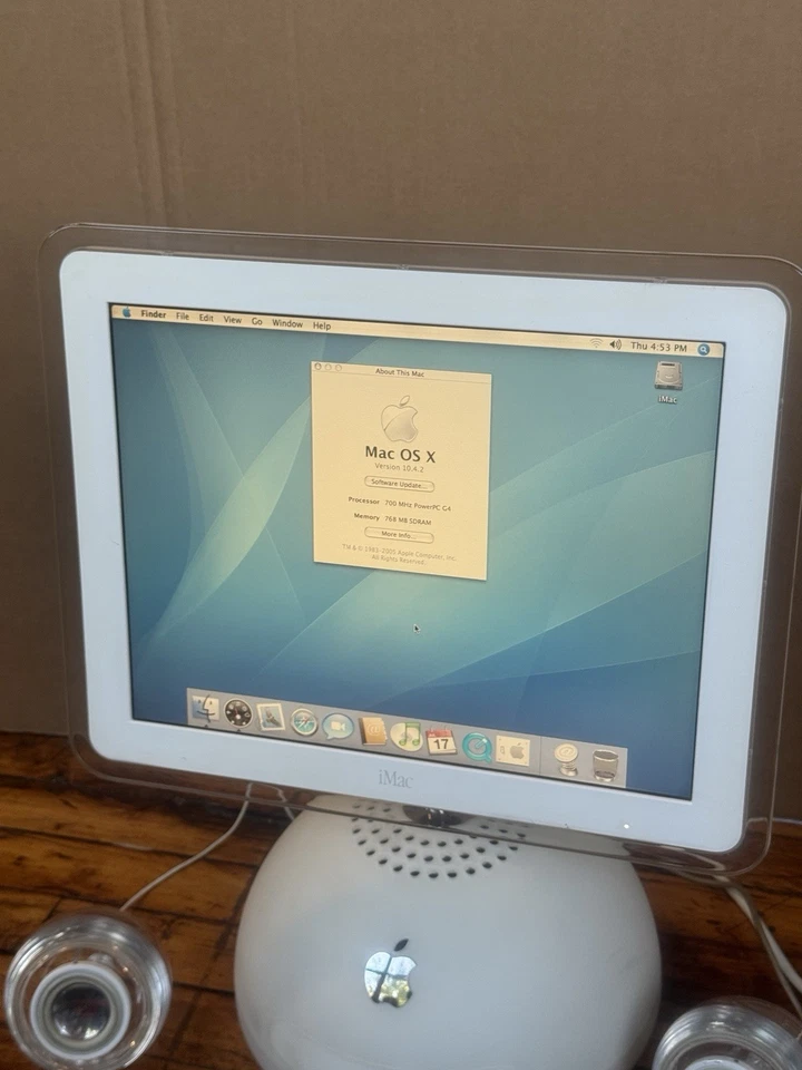 Apple iMac G4 Computer 2002 M6498 w/ Speakers, Pro Keyboard & Mouse Tested Works - Image 2 of 4