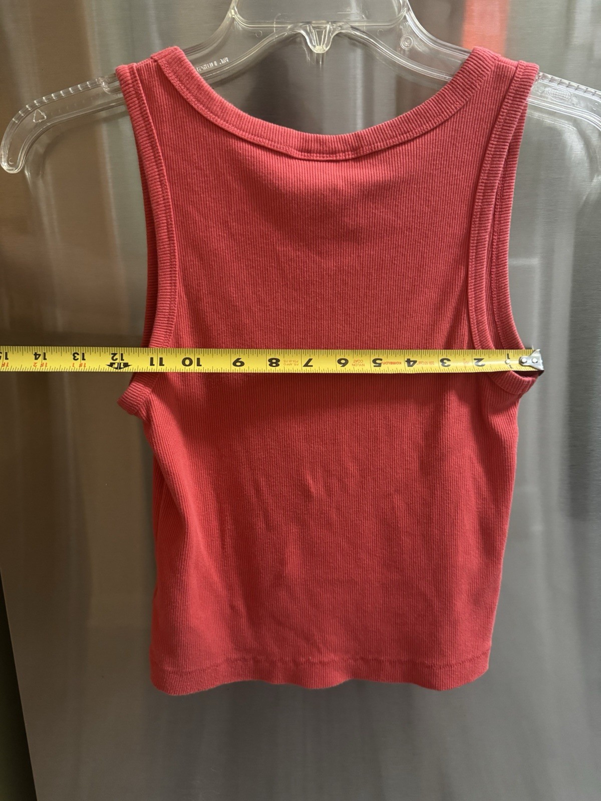 Universal Thread Red Ribbed Knit Cropped Tank Wid… - image 3