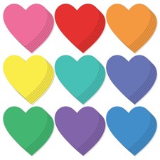 Paper Heart Cutouts Classroom School Bulletin Board Shapes 3x3 Inch 108 PCS