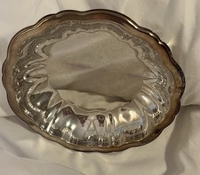 Wm A Rogers 9" Bowl VTG Silverplated Chippendale Bowl MCM Ancestral Home euc 1