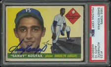 1955 Topps #123 Sandy Koufax RC Rookie PSA 10 AUTO Autograph