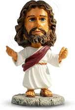Mini Jesus Figure Dashboard Car/Christian Car Decor & Religious Accessories/Tiny