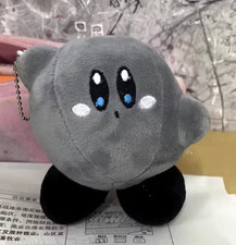 Anime Cartoon Grey Kirby Plush Doll Toy Keychain Pendant Keyring Birthday Gift