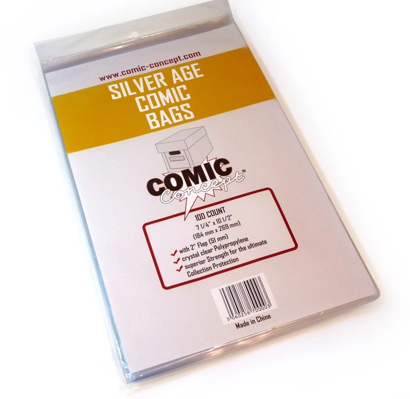 Comic Concept Sparpaket 1000x Silver Age Bags (+Lasche) + Silver Age Boards - Bild 2 von 3
