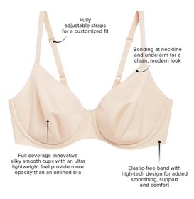 Wacoal Sleek Standard Underwire Bra 855451 Sand Beige NWT Size 36C