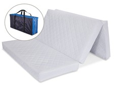 L.A. Baby Multi-Use Waterproof Folding Portable Crib Mattress Pad, White,