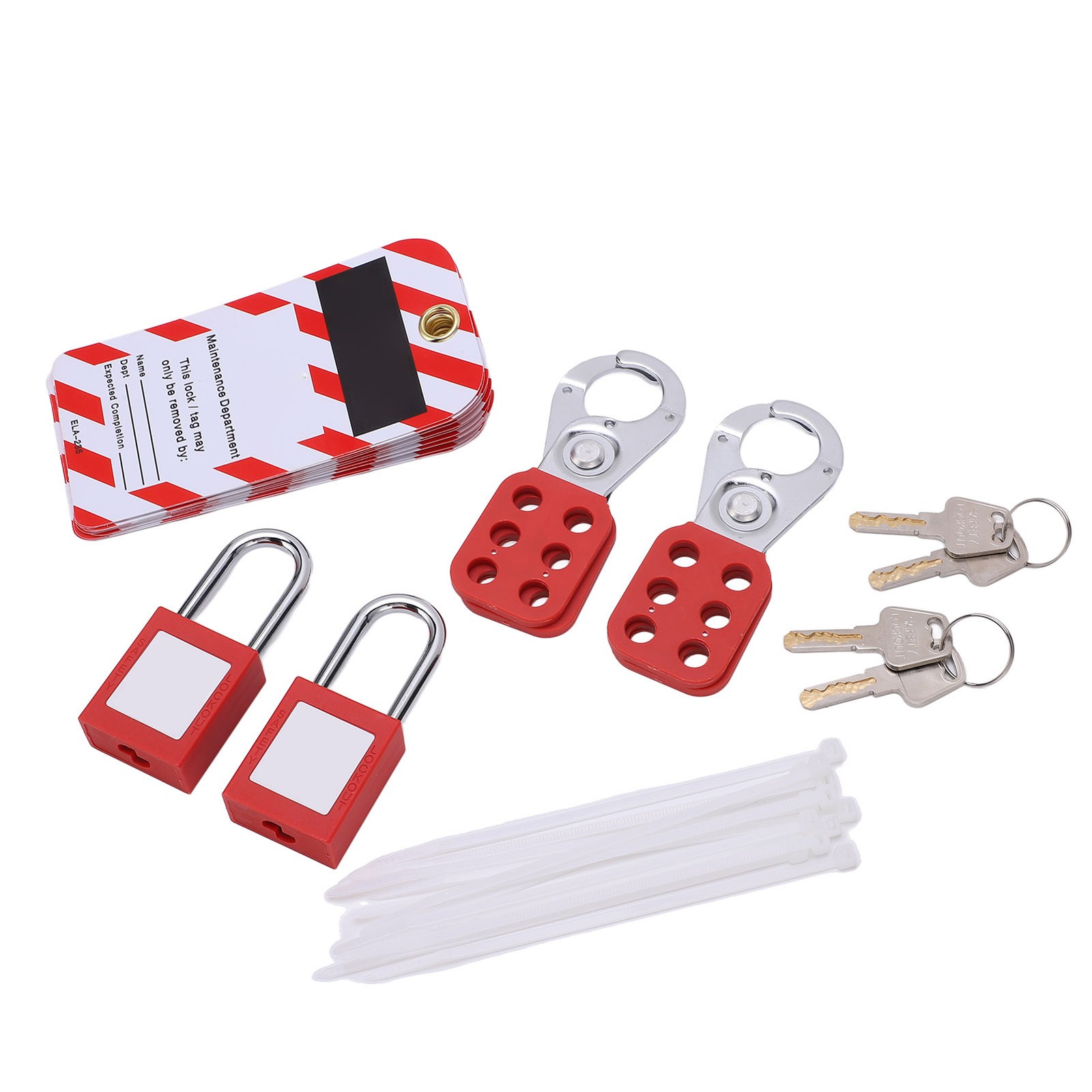 _Electrical Lockout Tagout Kit Tag Hasp Safety Padlock Set Rustproof For Lock