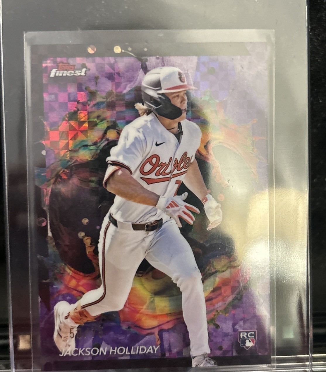 2024 Topps Finest - Rare Jackson Holliday #240 Purple Checkerboard Refractor /75