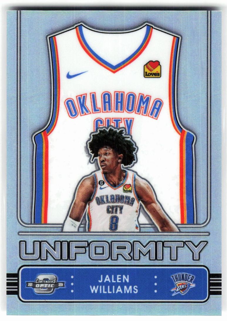 2022-23 Panini Contenders Optic Uniformity Jalen Williams RC #24 Oklahoma City