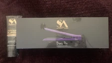 Straight Ahead Bionic Pro Ceramic Gold Collection Purple Flat Iron With Condi
