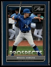 2022 Panini Three and Two #P-37 Miguel Vargas Prospects Full Count #/32
