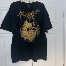 Country Music Star Johnny Cash Black Guitar Graphic Lyrics Zion Rootswear Brand 