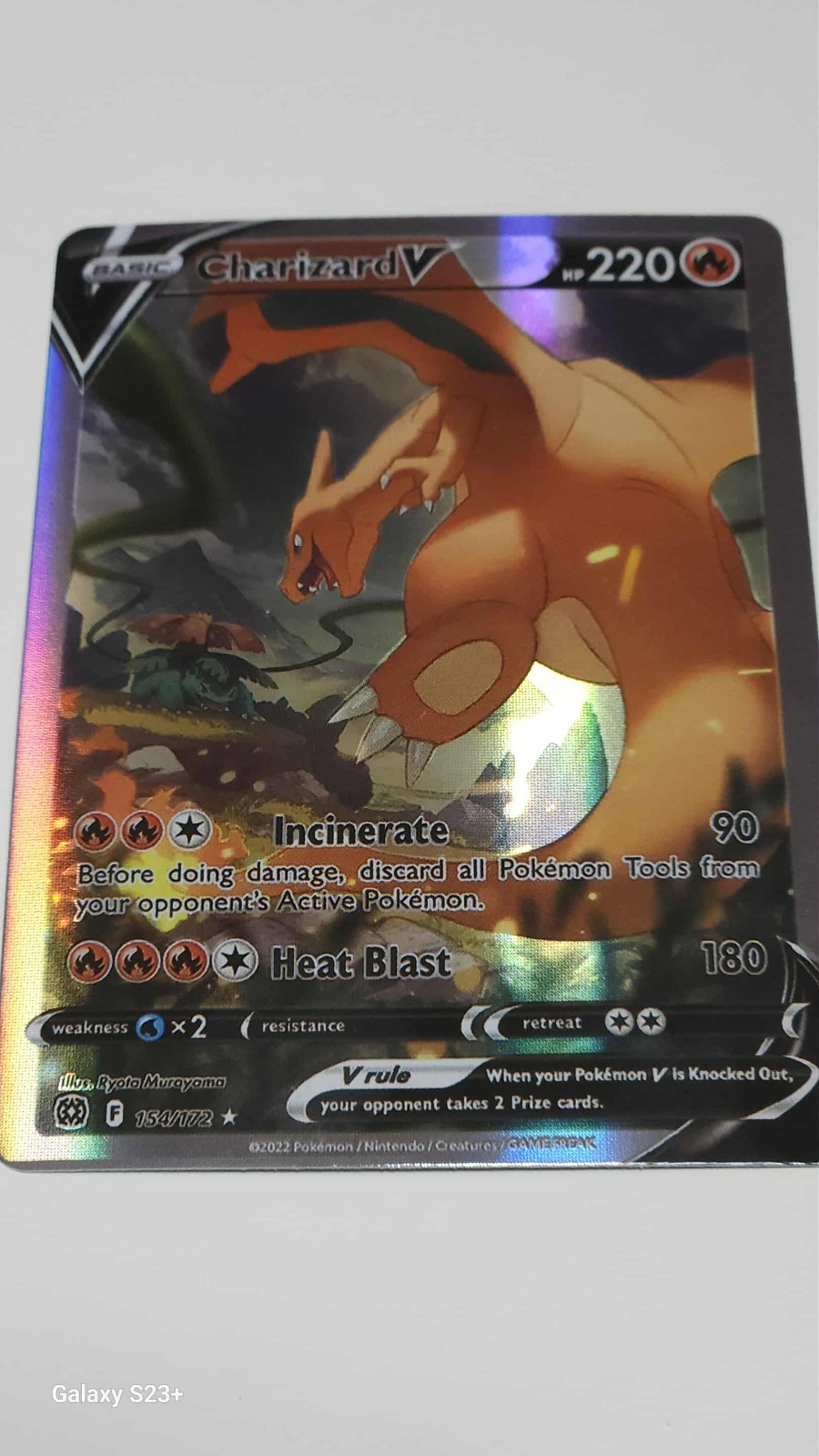 Charizard V (Alternate Full Art) 154/172 Swsh09: Brilliant Stars Holo NM
